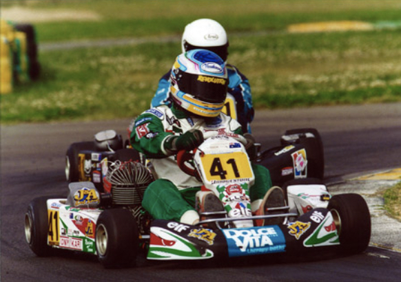 go karts racing around the track