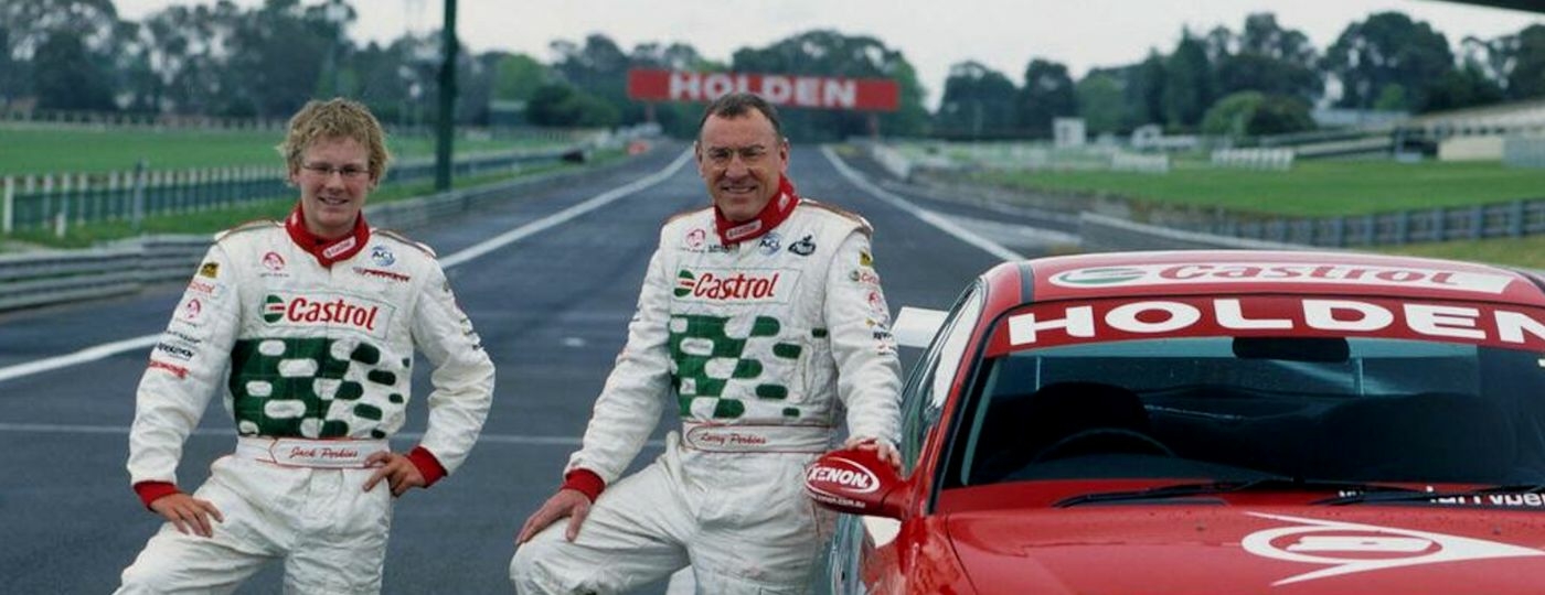 race car driver jack perkins and father larry perkins